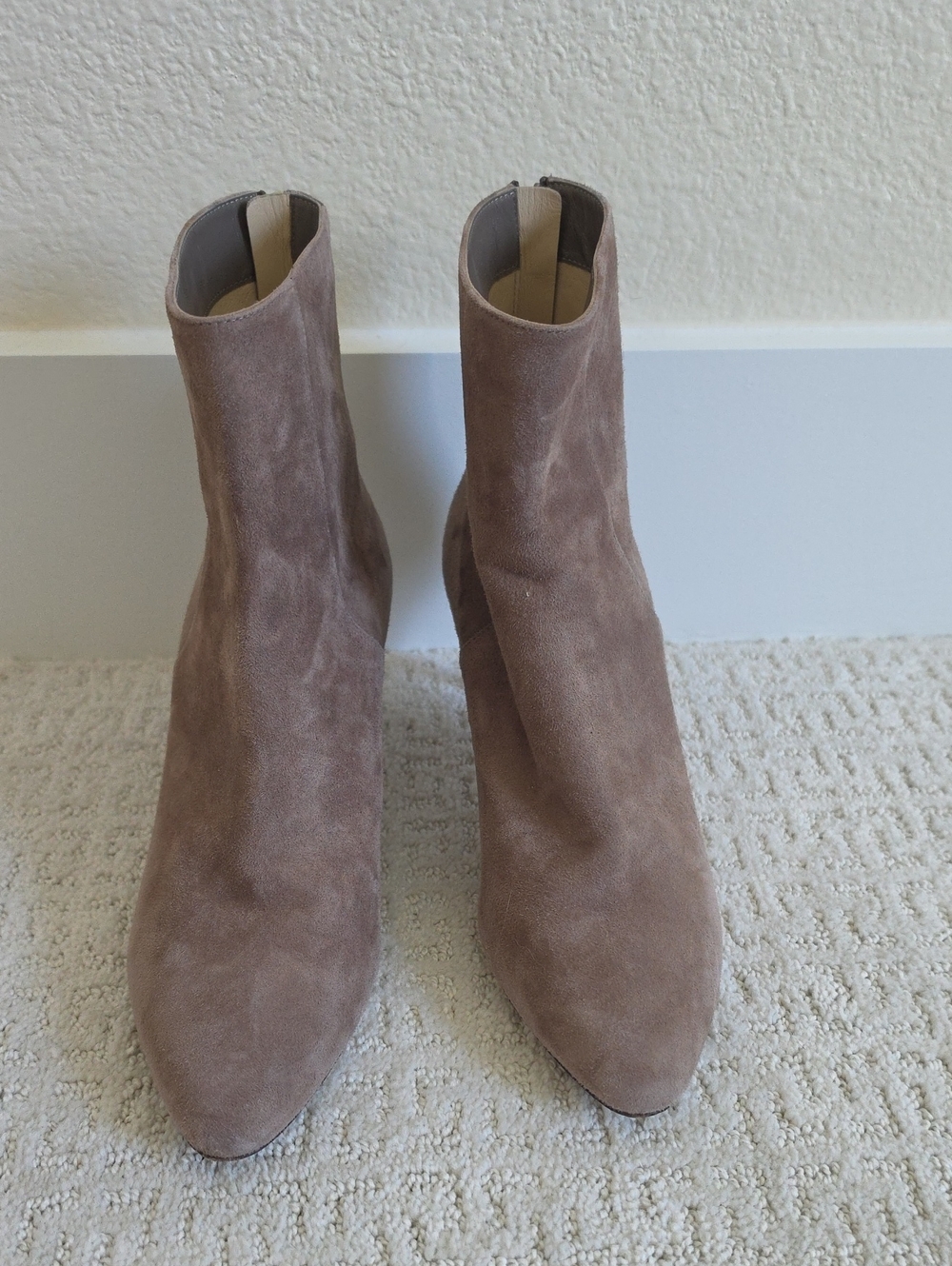 Jimmy Choo Taupe Suede  Ankle Boots. Size 38
